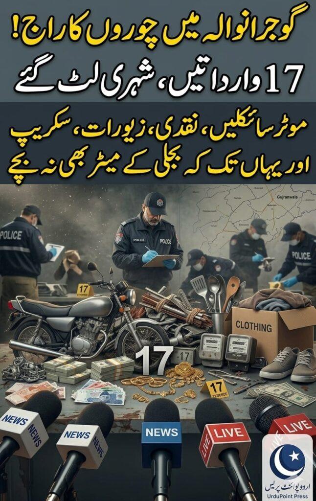 ھانہ لدھیوالہ وڑائچ میں ڈکیتی و چوری کی 17 وارداتیں، شہری لٹ گئے